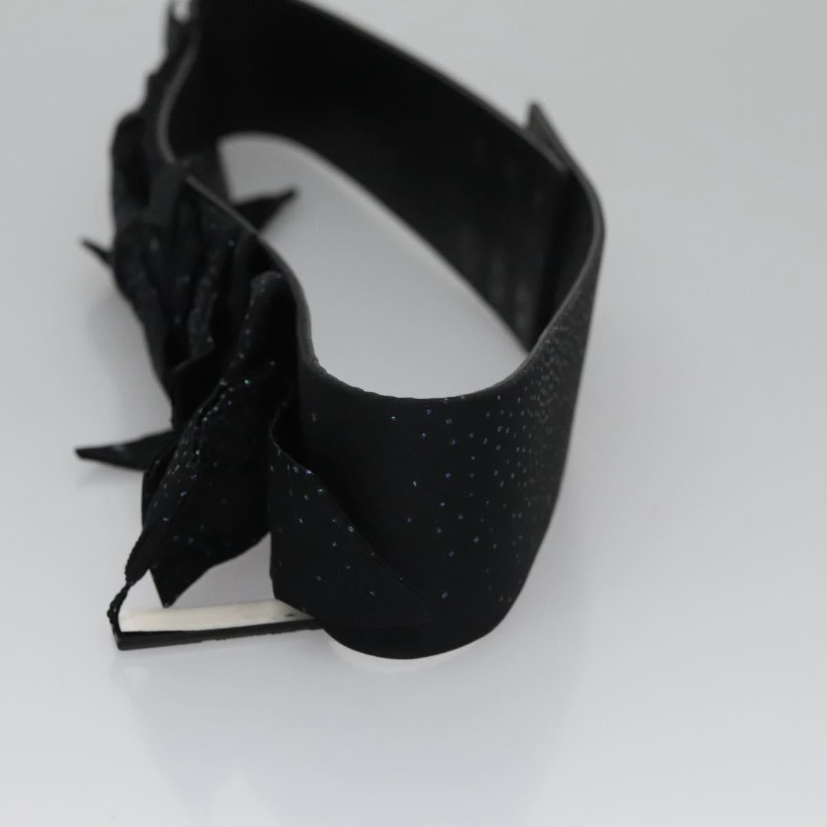 Chanel Vintage bow belt Leather, BLACK, LEATHER, Belts