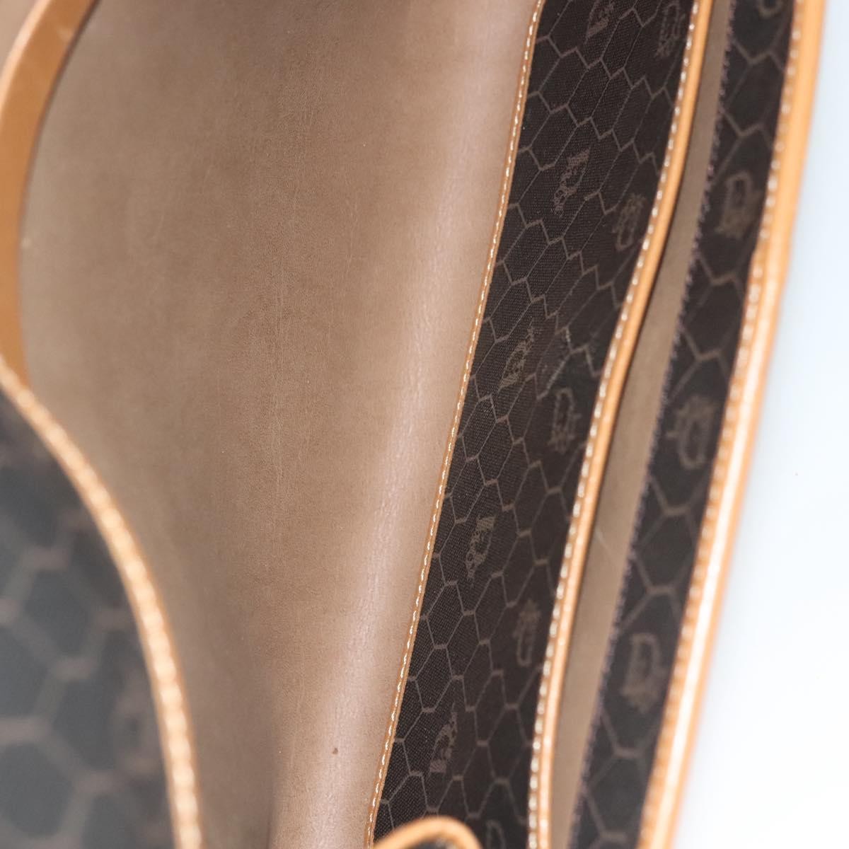 Christian Dior Vintage Honeycomb chain Canvas, BLACK, CANVAS, Handbag