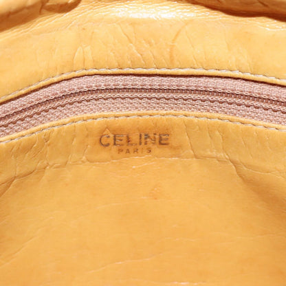 Celine Macadam Shoulder Bag Leather, BEIGE, LEATHER, Shoulder bag