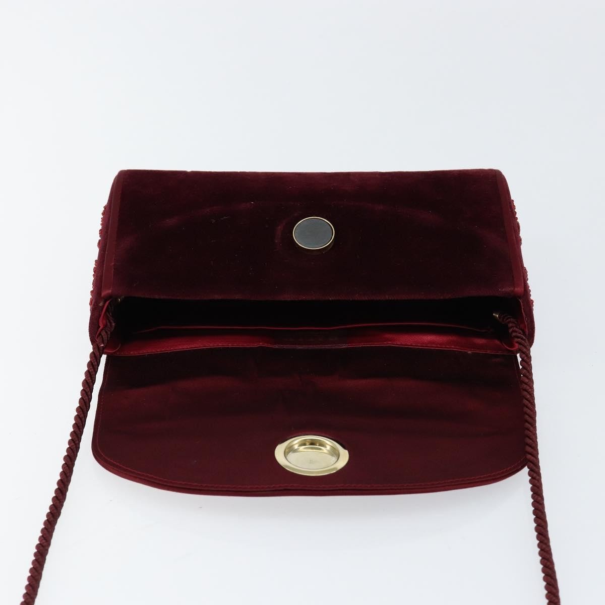 Bally Vintage Shoulder Bag Velvet, RED, VELVET, Shoulder bag