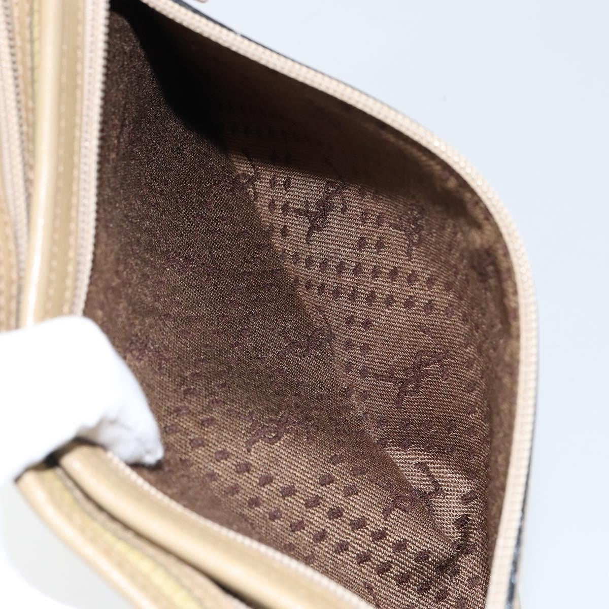 Saint Laurent Zip Pouch Leather, BEIGE, LEATHER, Clutche & pouche