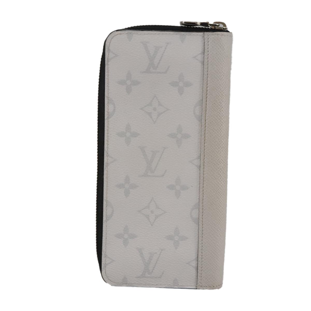 Louis Vuitton Zippy wallet vertical Taiga leather, WHITE, LEATHER, Wallets