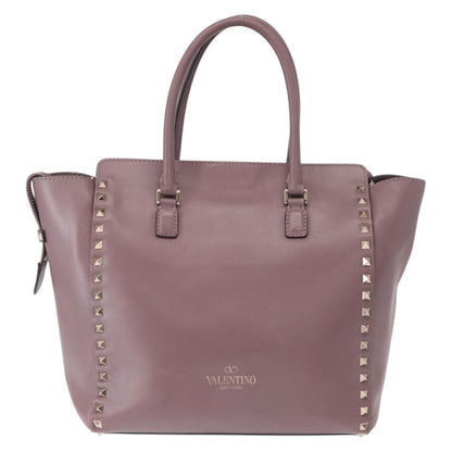 Valentino Garavani Rockstud Tote Rigid Leather, PURPLE, LEATHER, Handbag