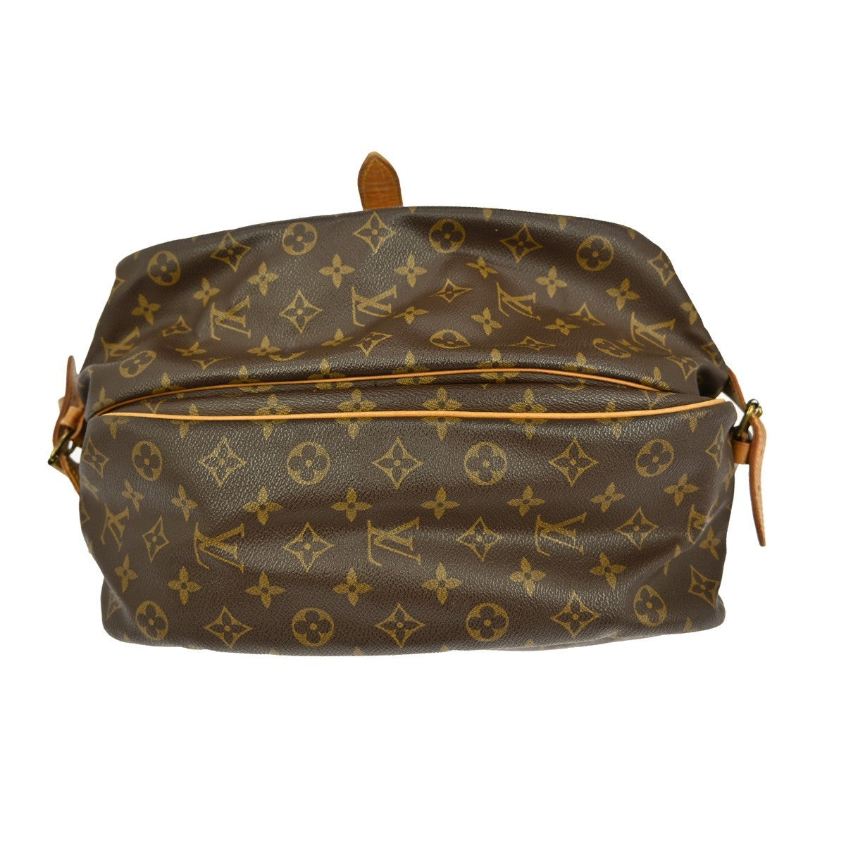 Louis Vuitton Saumur Handbag Monogram Canvas, BROWN, CANVAS, Shoulder bag