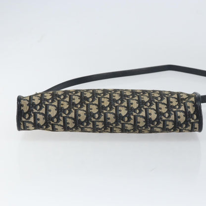 Christian Dior Vintage Trotter Shoulder Bag Canvas, NAVY, CANVAS, Shoulder bag