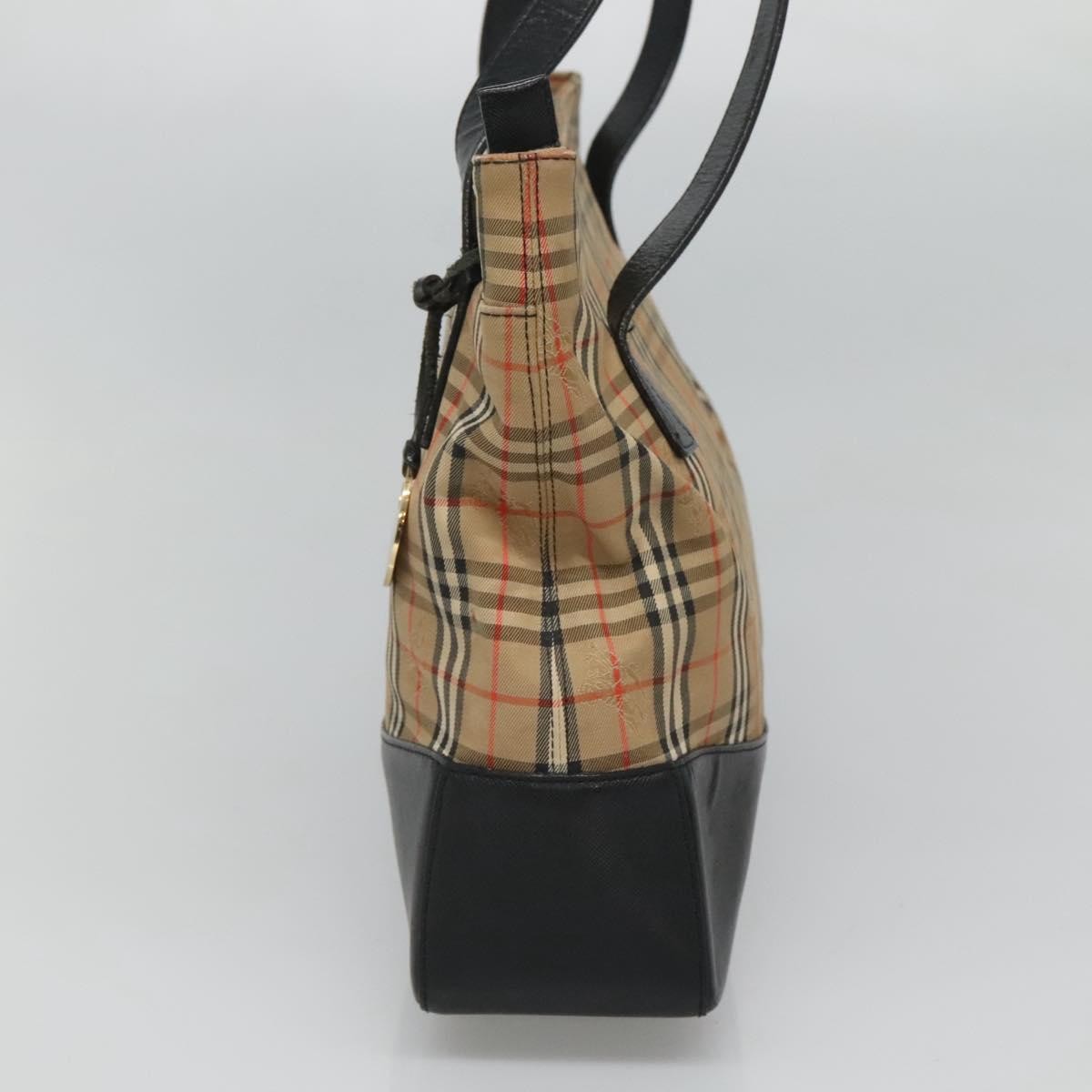 Burberry Nova Check Tote Canvas and Leather, BEIGE, CANVAS, Tote bag