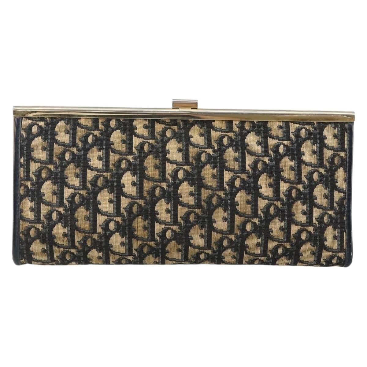 Christian Dior Vintage Trotter Pouch Diorissimo Canvas, NAVY, CANVAS, Clutche & pouche