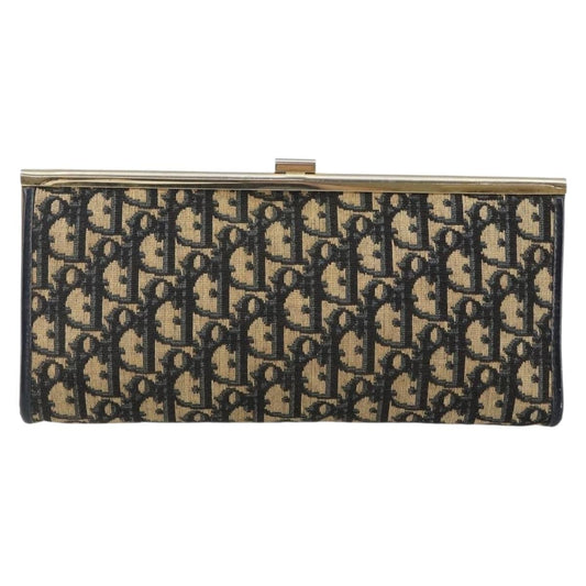 Christian Dior Vintage Trotter Pouch Diorissimo Canvas, NAVY, CANVAS, Clutche & pouche