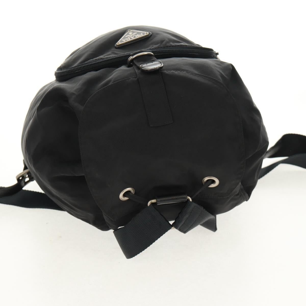 Prada Front Pocket Buckle Backpack Nylon, BLACK, NYLON, Backpack