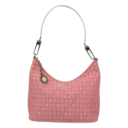 Bvlgari B.Zero1 Logomania Bag Canvas with Leather, PINK, CANVAS, Shoulder bag