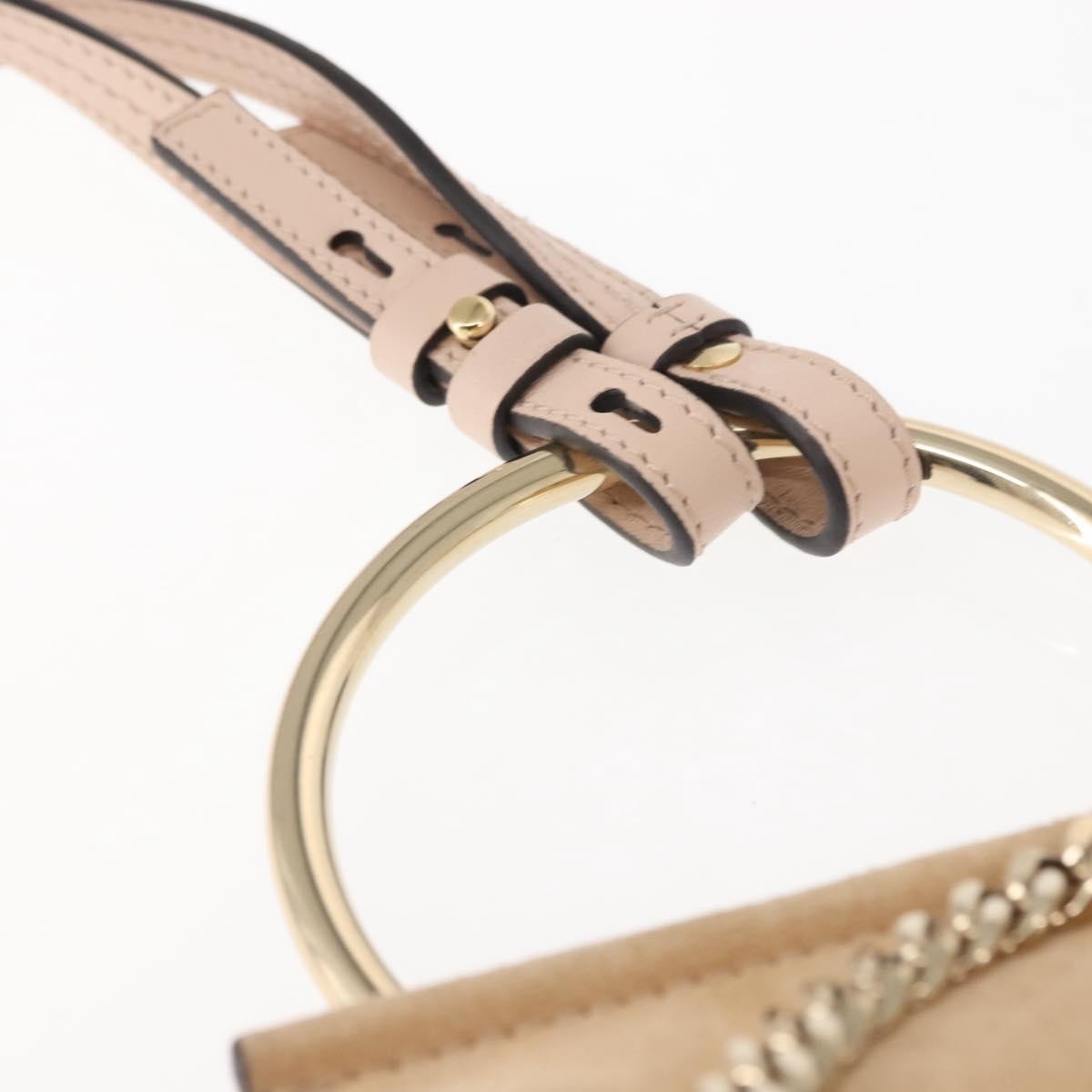 Chloe Faye Bracelet Crossbody Bag Leather and Suede, PINK, SUEDE, Crossbody bag