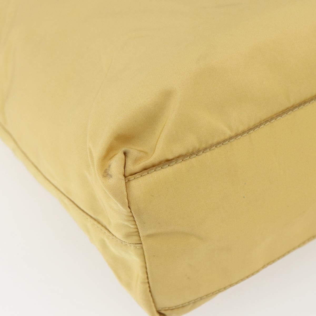 Prada Vintage Tote Tessuto, YELLOW, NYLON, Tote bag