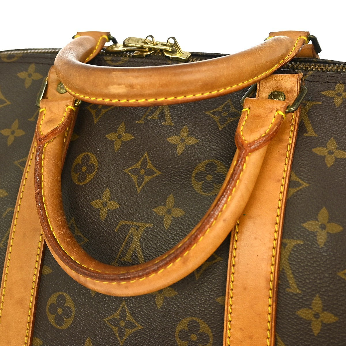 Louis Vuitton Keepall Bag Monogram Canvas, BROWN, CANVAS, Travel bag