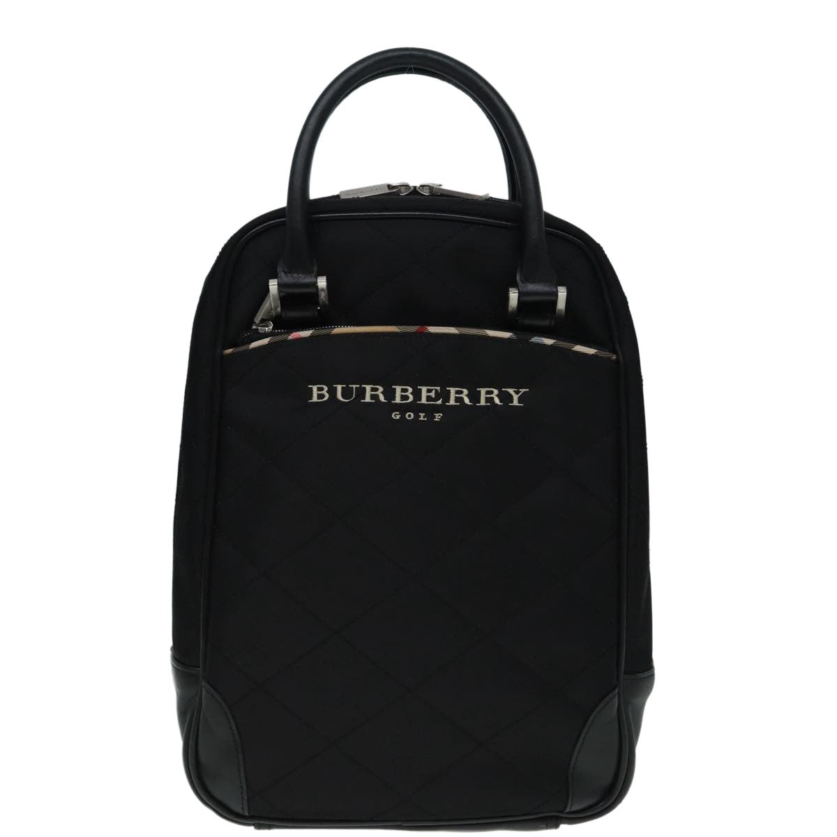 Burberry Golf handbag Nylon, BLACK, NYLON, Handbag