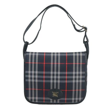 Burberry Nova Check Tote Leather, NAVY, CANVAS, Tote bag