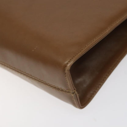 Salvatore Ferragamo Vintage Gancini Chain Shoulder Bag Leather, BROWN, LEATHER, Shoulder bag