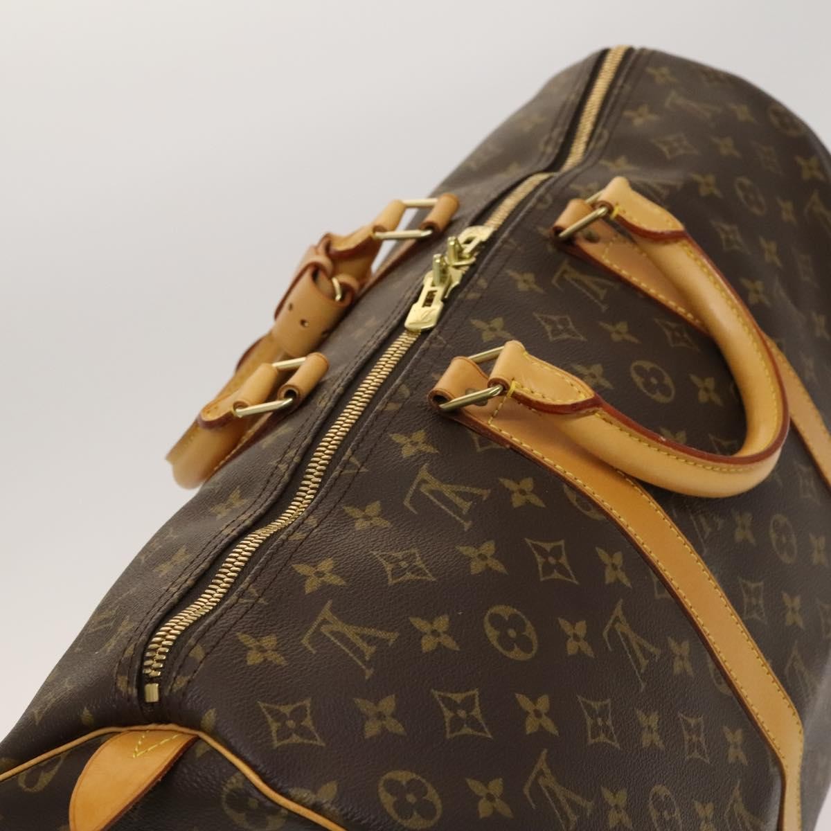 Louis Vuitton Keepall Bag Monogram Canvas, BROWN, CANVAS, Travel bag