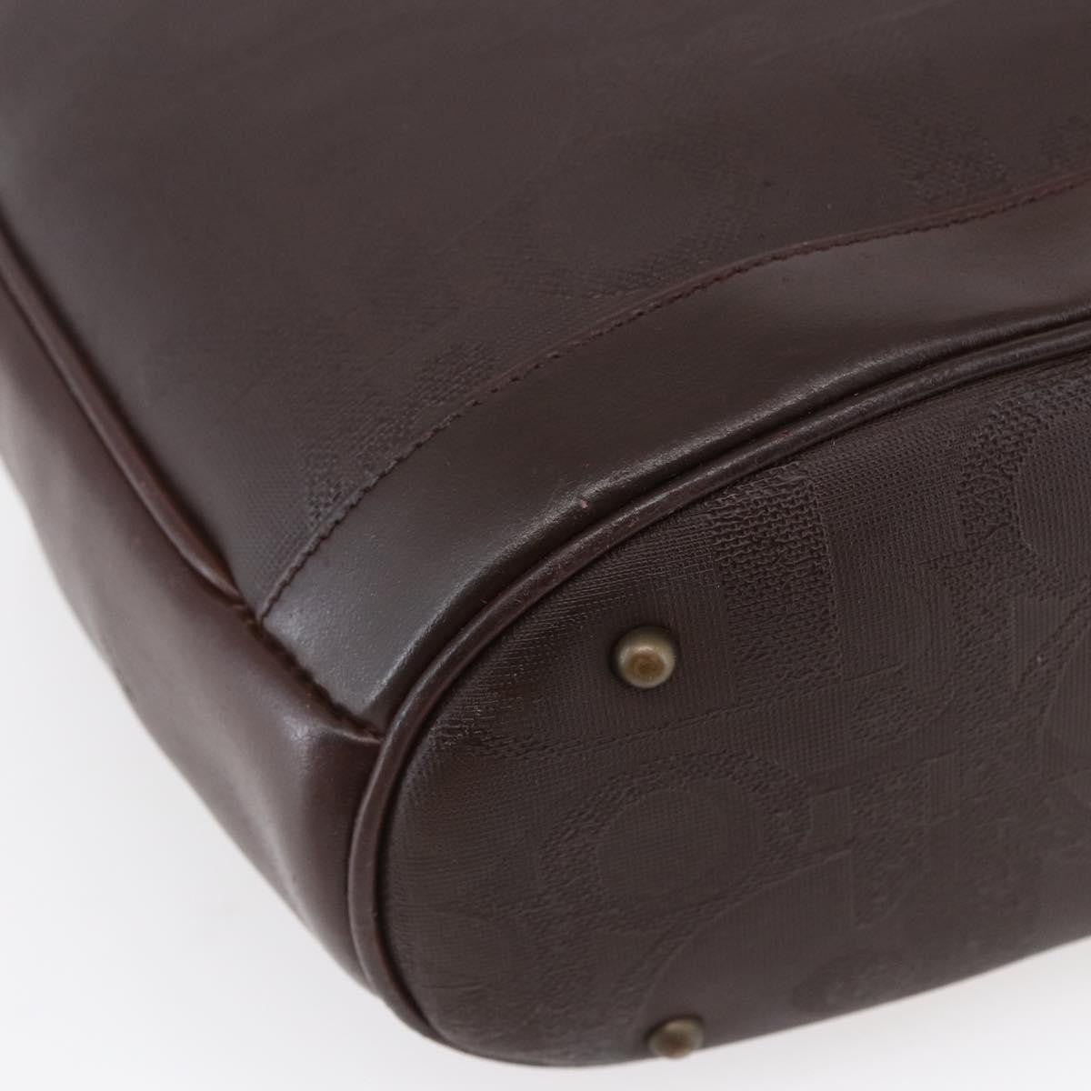 Christian Dior Vintage Trotter Handbag Canvas, BROWN, PVC, Handbag