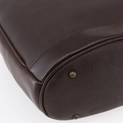 Christian Dior Vintage Trotter Handbag Canvas, BROWN, PVC, Handbag