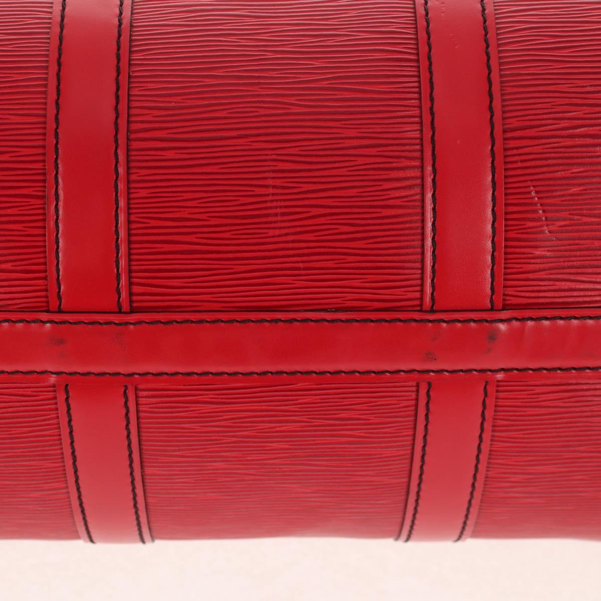 Louis Vuitton Keepall Bag Epi Leather, RED, LEATHER, Travel bag