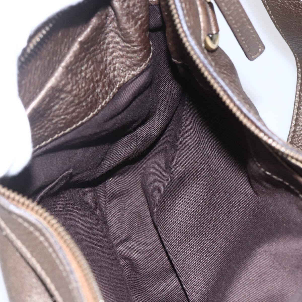 Salvatore Ferragamo Vintage Shoulder Bag Leather, BROWN, LEATHER, Shoulder bag