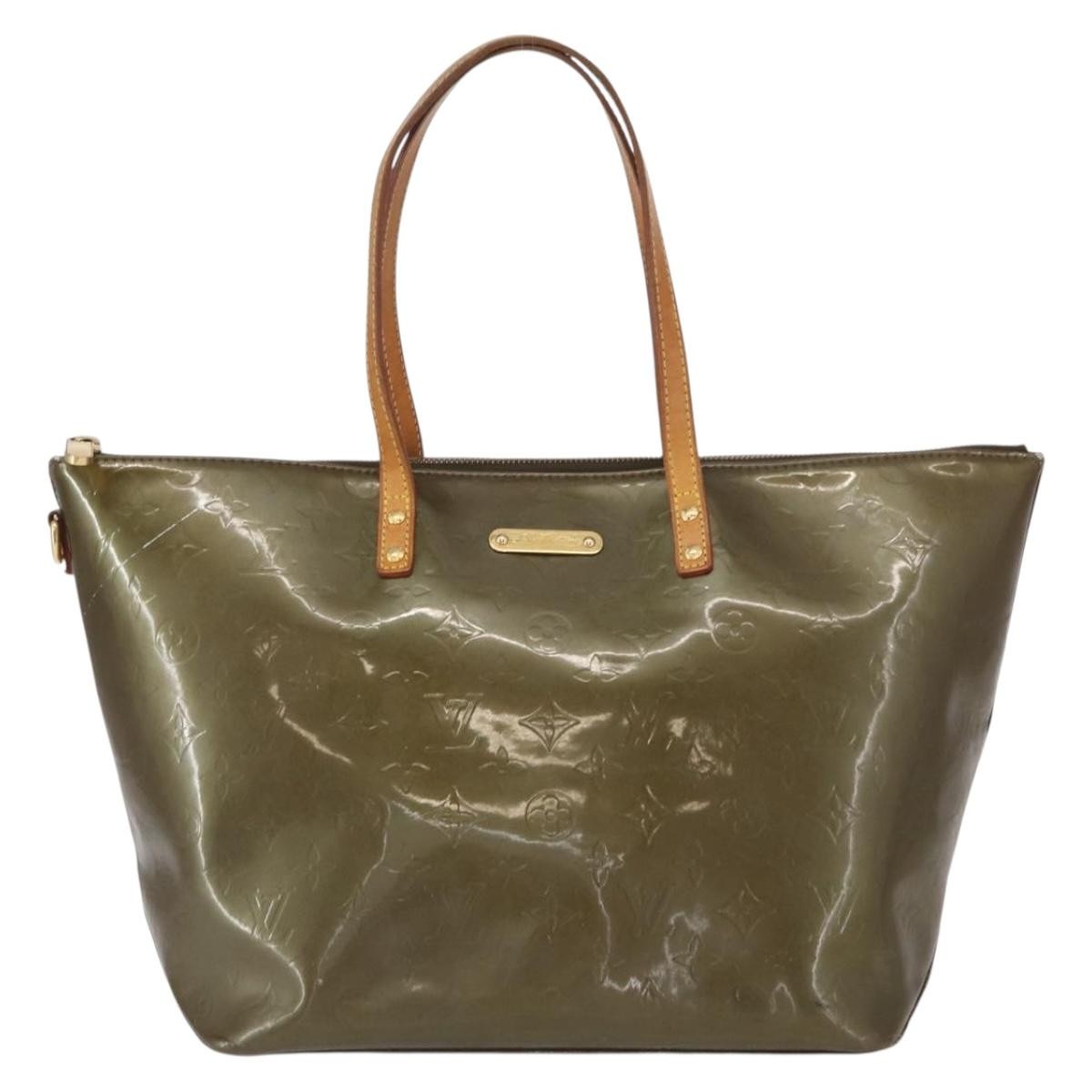 Louis Vuitton Bellevue Handbag Monogram Vernis, BROWN, PATENT_LEATHER, Tote bag
