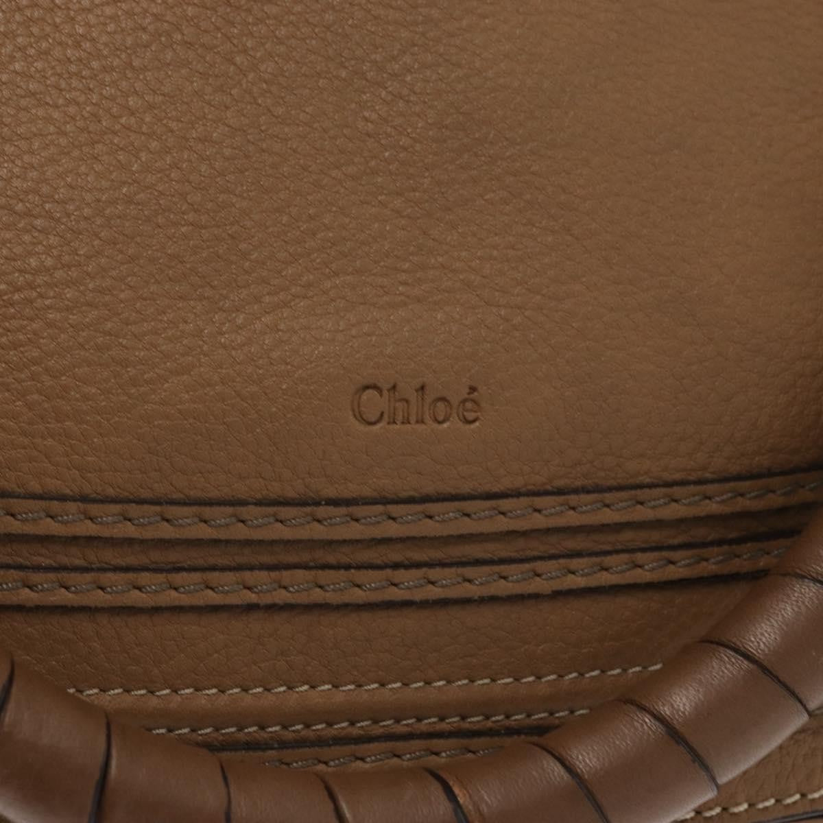 Chloe Marcie Satchel Leather, BEIGE, LEATHER, Handbag