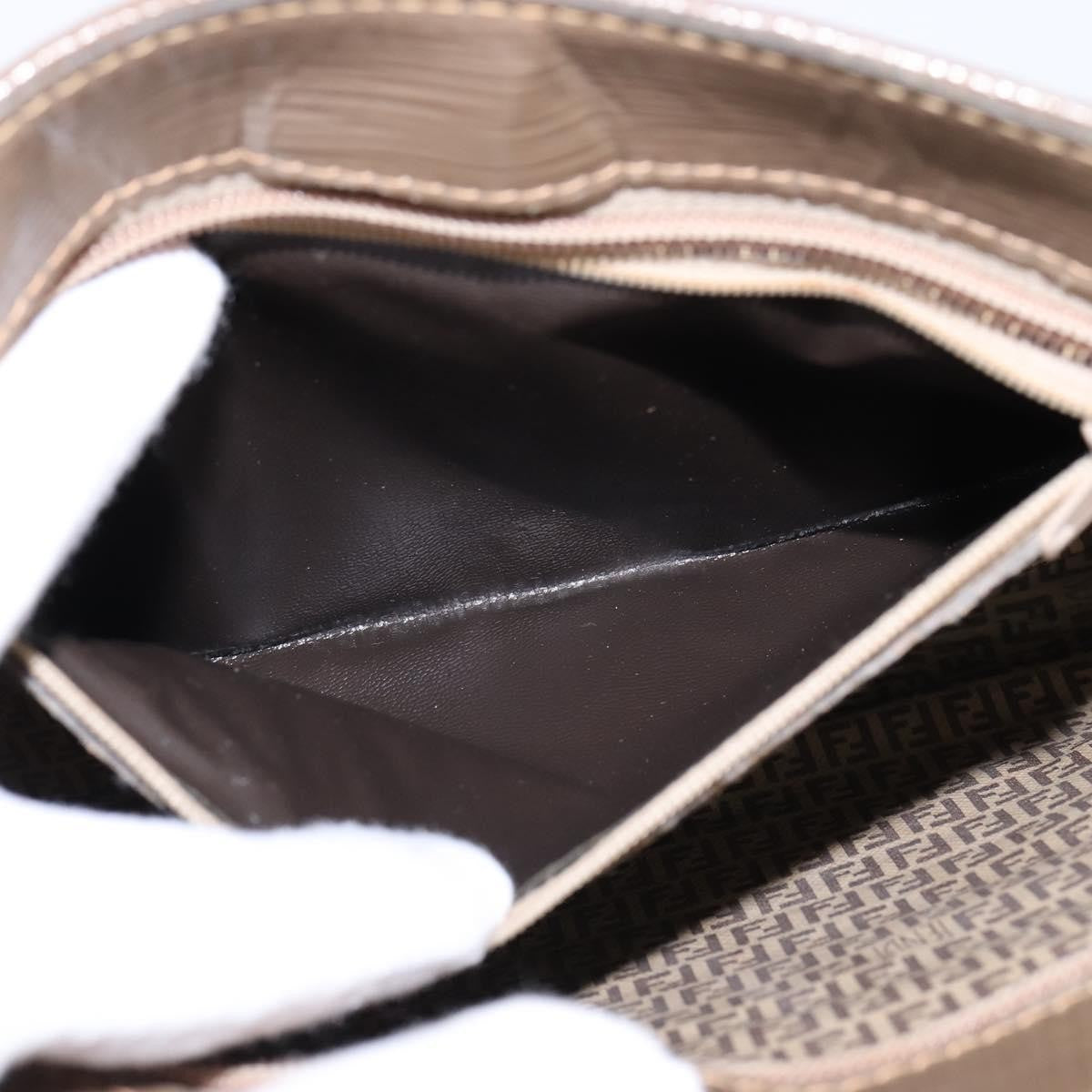 Fendi Vintage Zip Crossbody Bag Zucchino Canvas, BEIGE, CANVAS, Shoulder bag