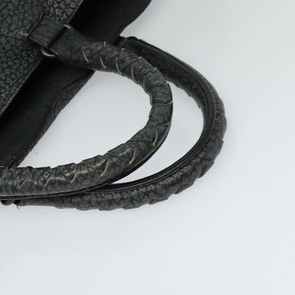 Bottega Veneta Shopping Tote Leather with Intrecciato Detail, GRAY, LEATHER, Tote bag