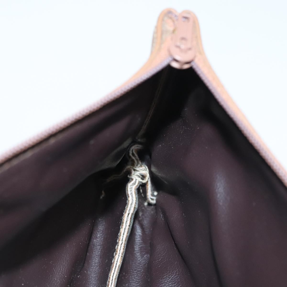 Christian Dior Vintage Honeycomb Zip Pouch Coated Canvas, BEIGE, PVC, Clutche & pouche