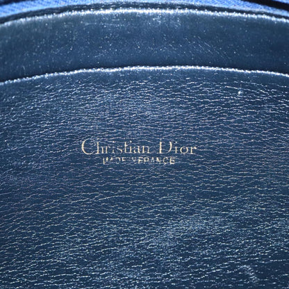Christian Dior Vintage Trotter Shoulder Bag Canvas, NAVY, CANVAS, Shoulder bag