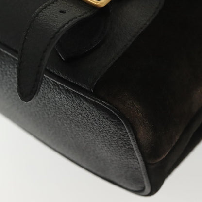 Gucci Bamboo Tassel Backpack Suede, BLACK, SUEDE, Backpack