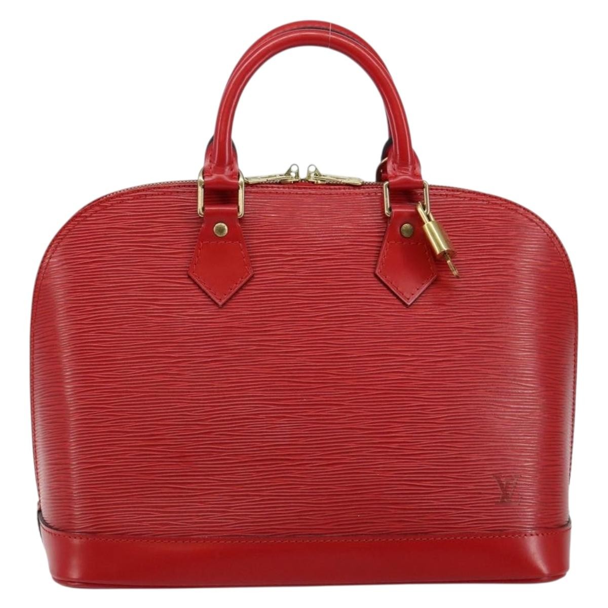 Louis Vuitton Alma Handbag Epi Leather, RED, LEATHER, Handbag