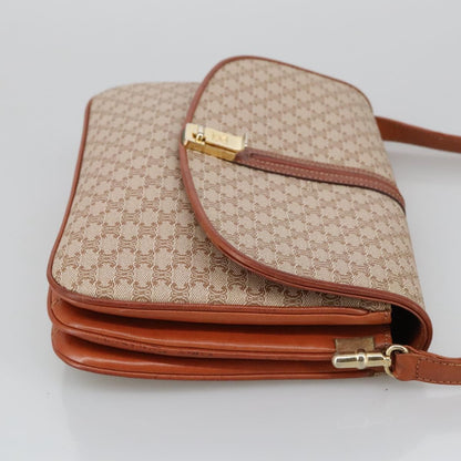 Celine Macadam Shoulder Bag Canvas, BEIGE, CANVAS, Shoulder bag