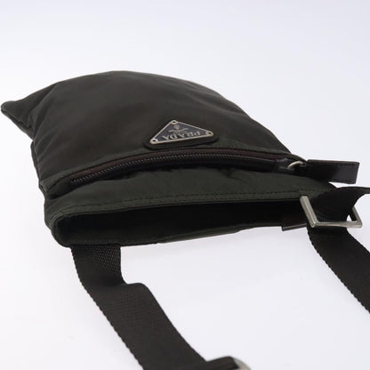 Prada Flat Messenger Bag Tessuto, KHAKI, NYLON, Shoulder bag
