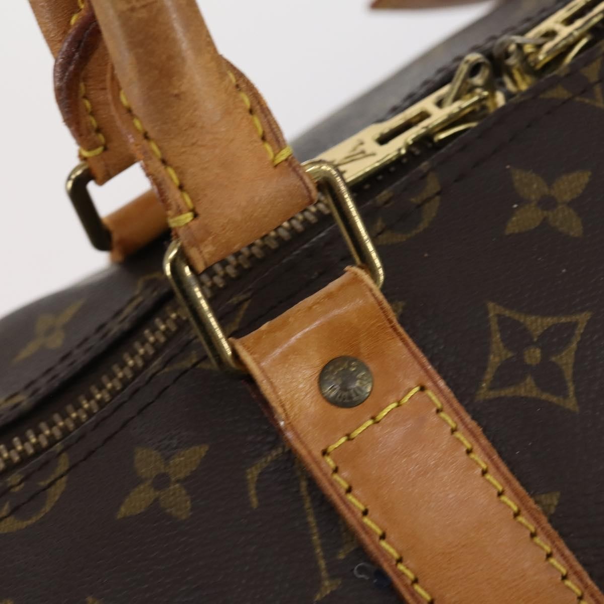 Louis Vuitton Keepall Bag Monogram Canvas, BROWN, CANVAS, Handbag