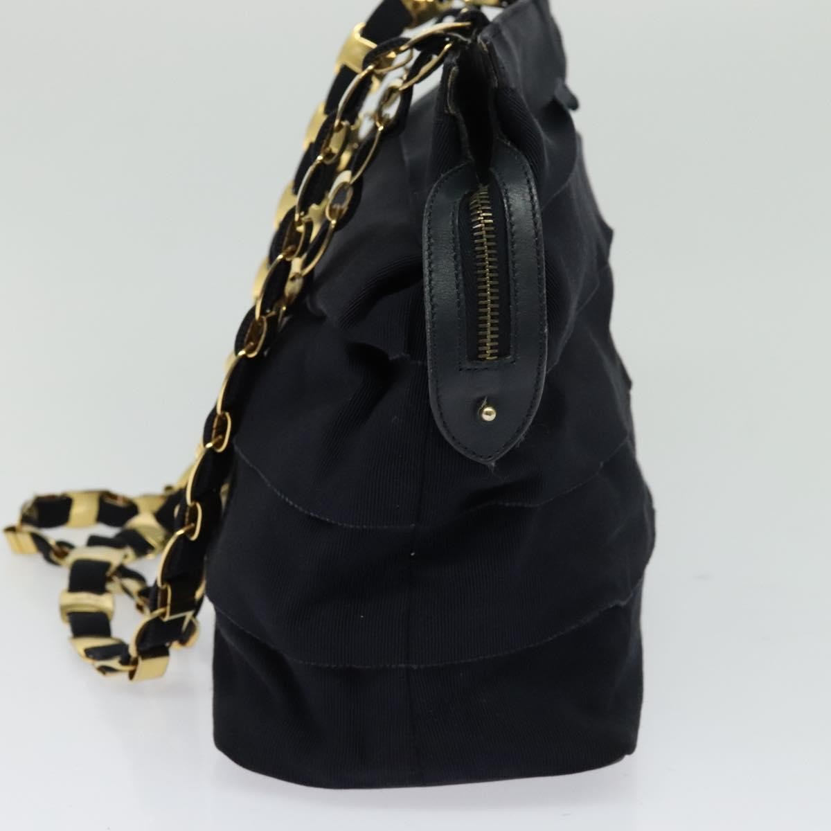 Salvatore Ferragamo Vala Shoulder Bag Canvas, NAVY, CANVAS, Shoulder bag