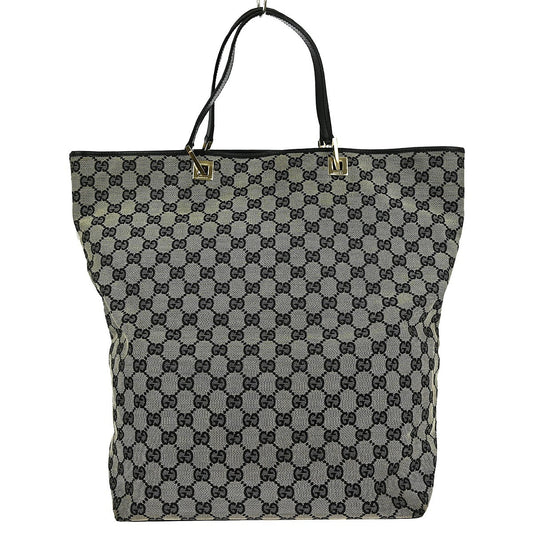 Gucci Vintage Bucket Shopping Tote GG Canvas, BLACK, CANVAS, Tote bag