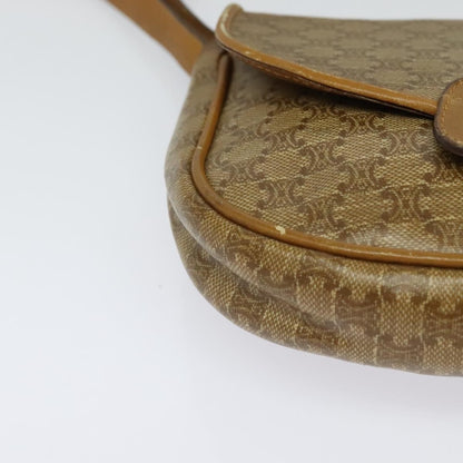 Celine Vintage Macadam Shoulder Bag Canvas, BEIGE, CANVAS, Shoulder bag