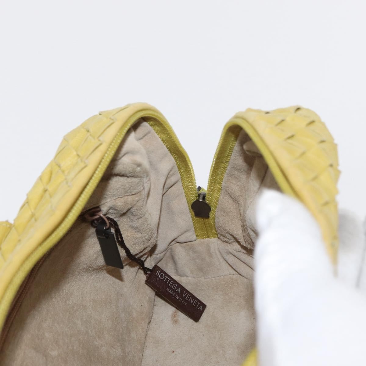 Bottega Veneta Vintage handbag Leather, YELLOW, LEATHER, Handbag