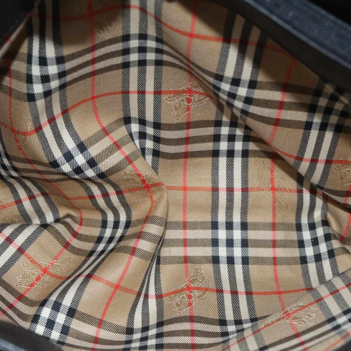 Burberry Vintage Handbag Leather, BLACK, LEATHER, Handbag