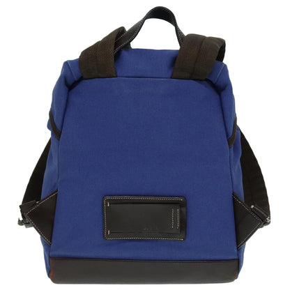 Prada Logo Backpack Canvas, BLUE, CANVAS, Backpack