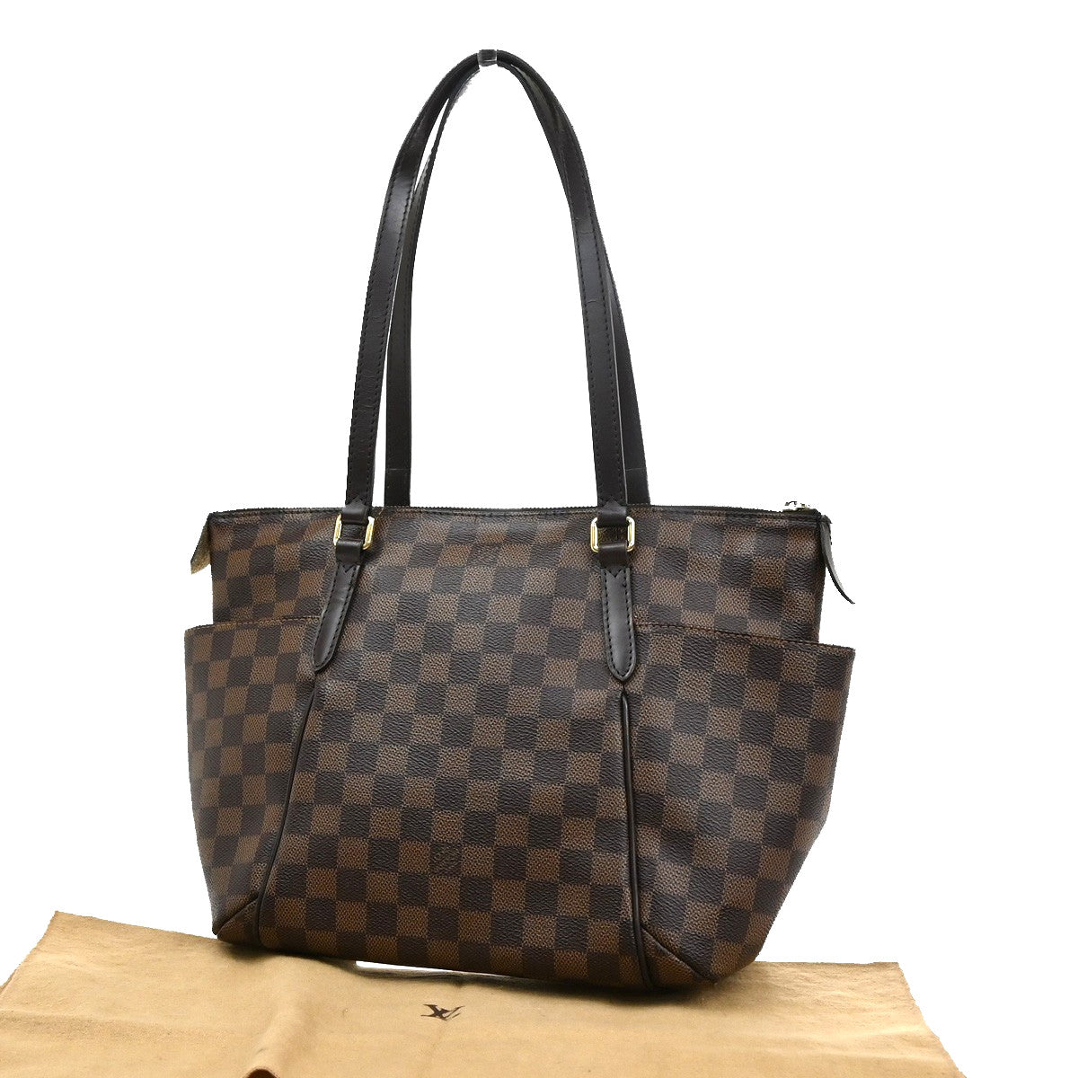 Louis Vuitton Totally Handbag Damier, BROWN, CANVAS, Shoulder bag
