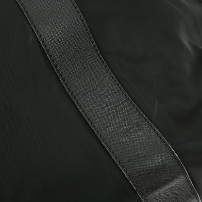 Prada Weekend Duffle Bag Tessuto with Saffiano Leather, BLACK, NYLON, Travel bag