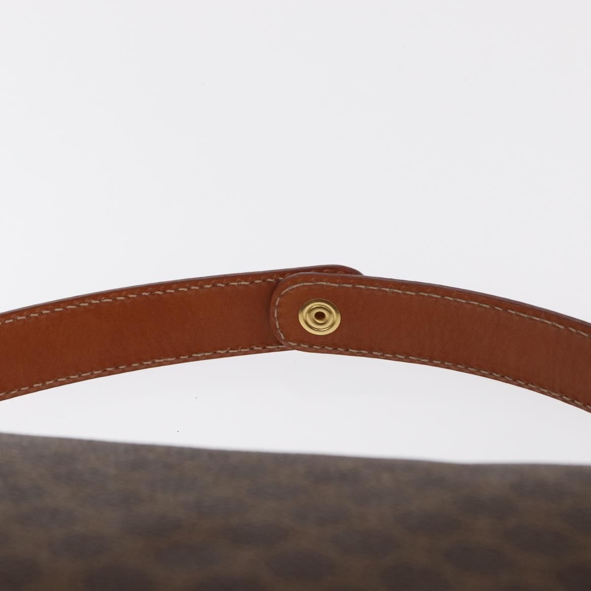 Celine Vintage Macadam Handbag Canvas, BROWN, CANVAS, Handbag