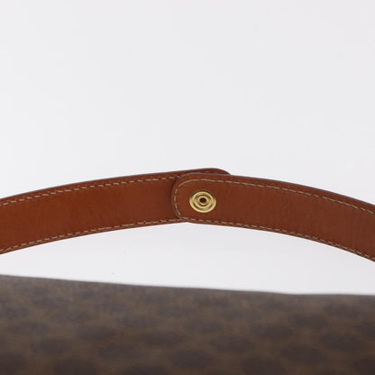 Celine Vintage Macadam Handbag Canvas, BROWN, CANVAS, Handbag