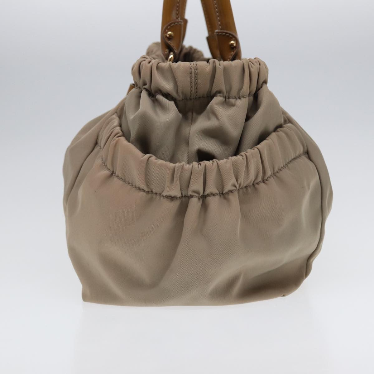 Salvatore Ferragamo Convertible Bow Satchel Nylon, BEIGE, NYLON, Handbag