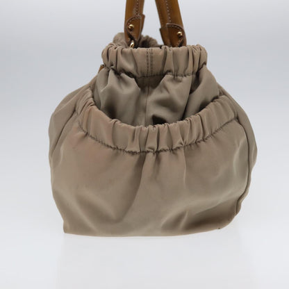 Salvatore Ferragamo Convertible Bow Satchel Nylon, BEIGE, NYLON, Handbag