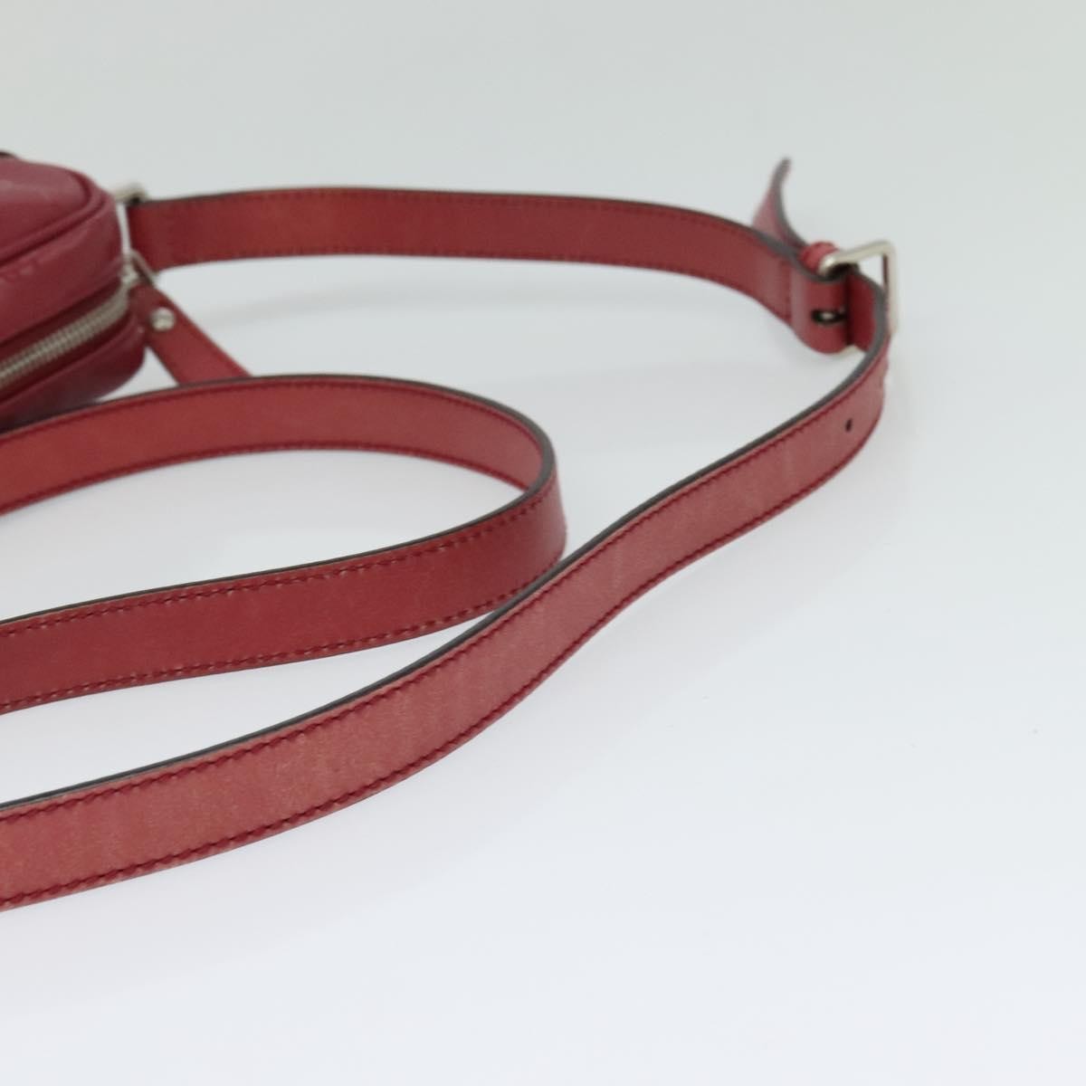 Gucci Zip Messenger Bag (Outlet) Canvas, RED, CANVAS, Shoulder bag