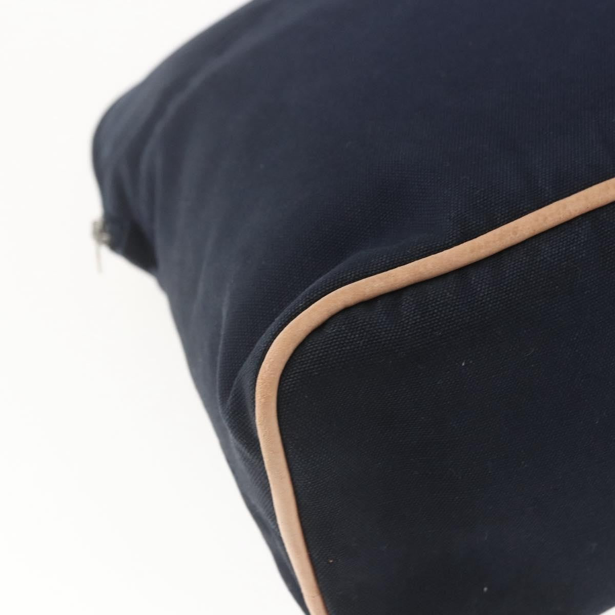 Hermes Bolide Travel Pouch Canvas, NAVY, CANVAS, Clutche & pouche